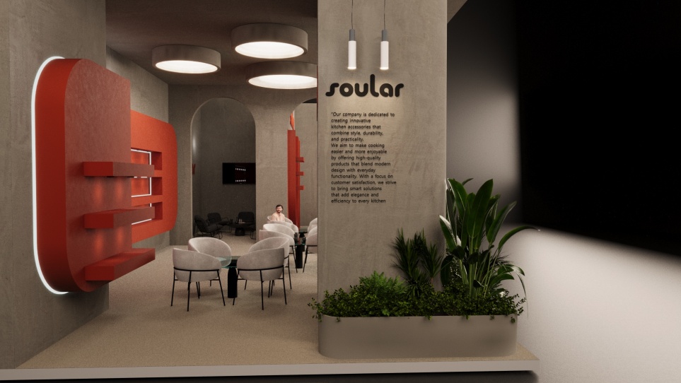 Modern Exhibition Booth Design 90-120 sqm | Concept + 3D