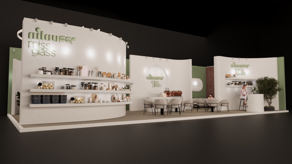 Modern Exhibition Booth Design 90-120 sqm | Concept + 3D